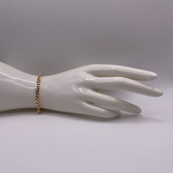 Saks Fifth Avenue Women's Dainty Layered Gold Tone Cuban Chain Bracelet - Picture 8 of 10
